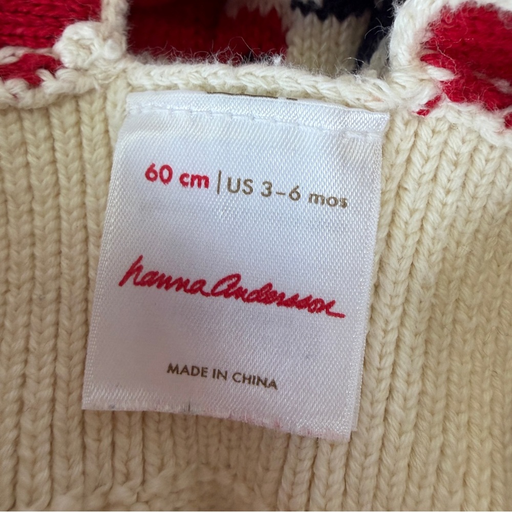 Hanna‎ Andersson Dear Deer Knit Holiday Sweater Jumper 60cm 3-6 months - Picture 7 of 9